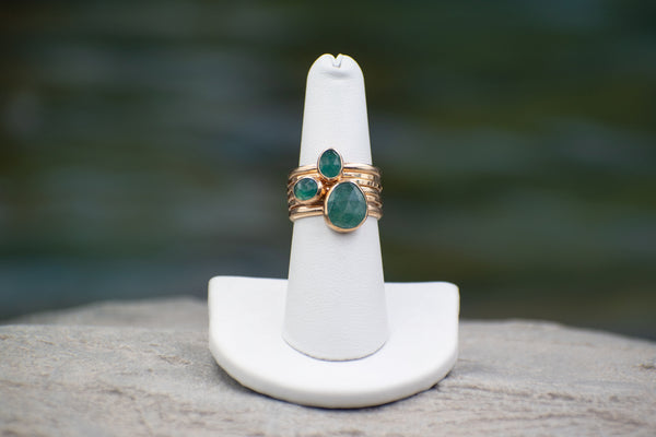 Gold Grandidierite Ring - S. Howell Studios