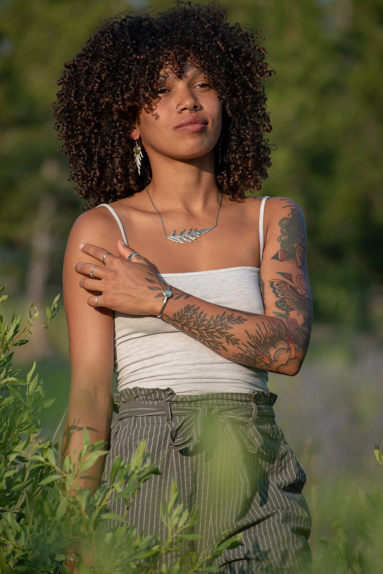 Horizontal Cedar Necklace - S. Howell Studios