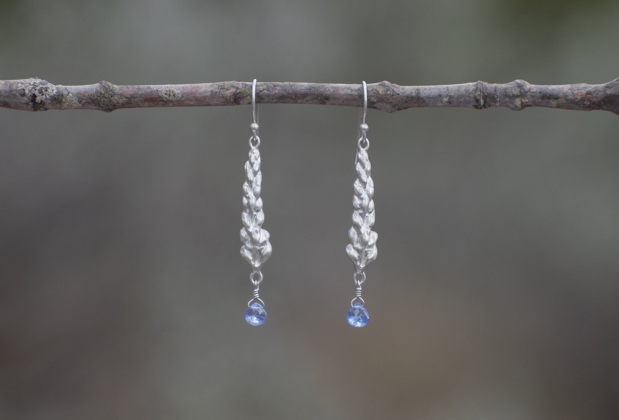 Lupine Earrings with Tanzanite