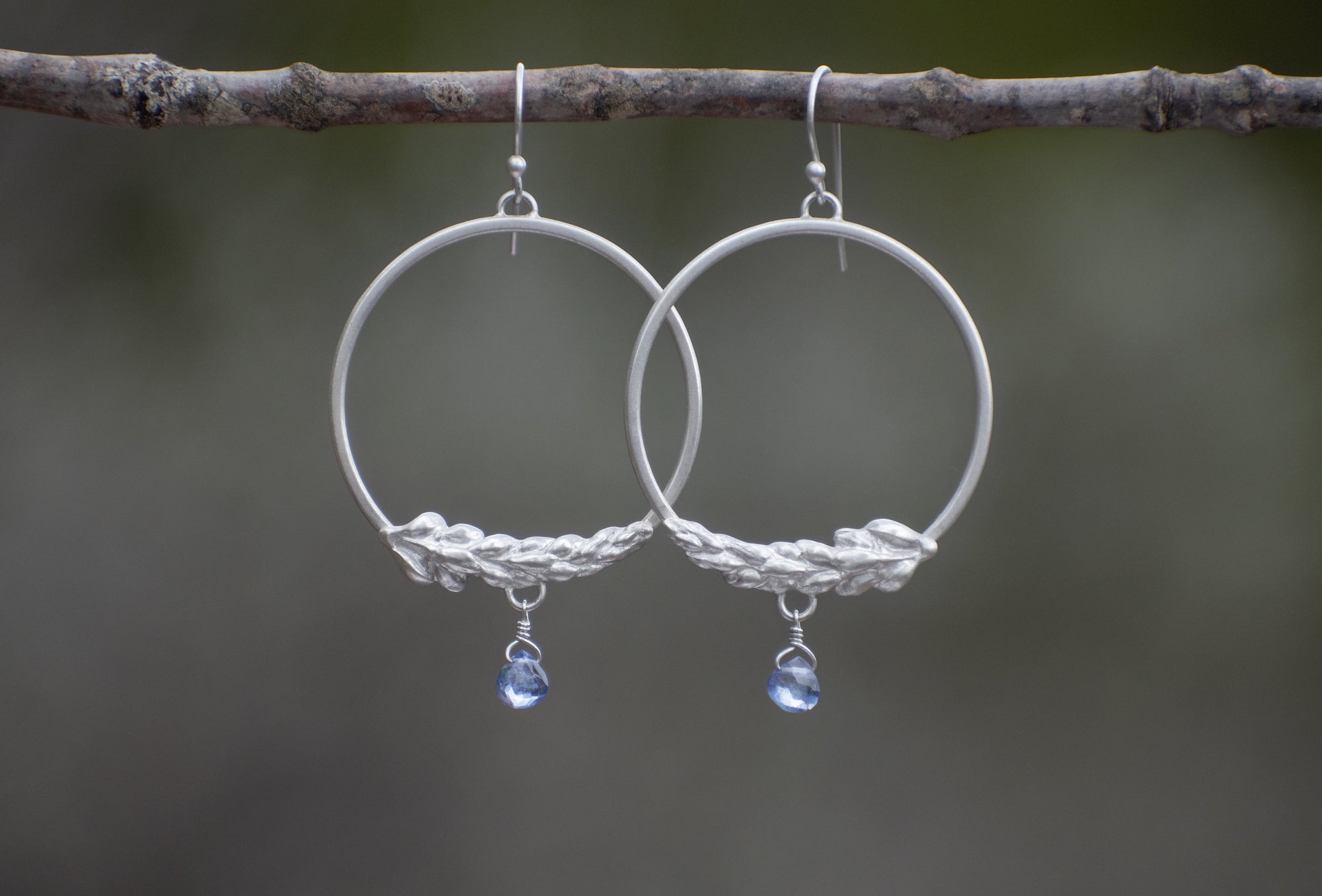 Lupine Hoops with Tanzanite