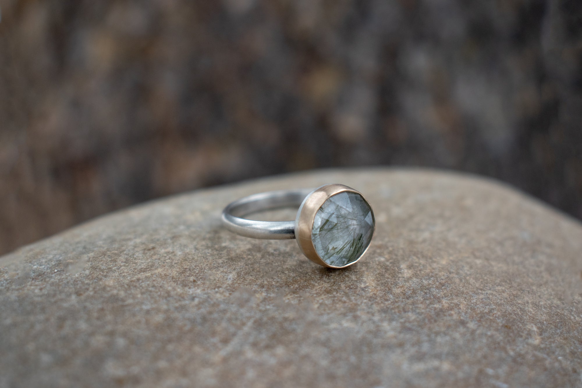 Green Rutile Ring