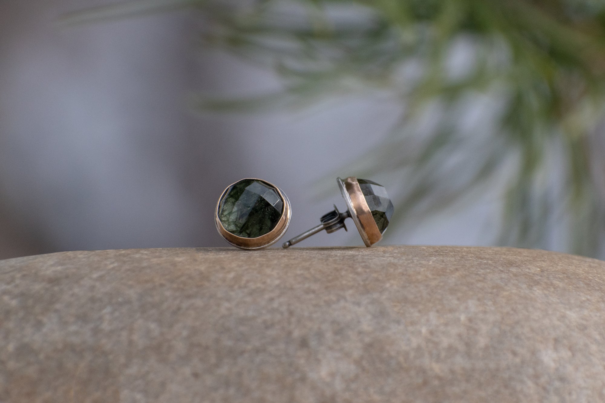 Green Rutile Studs