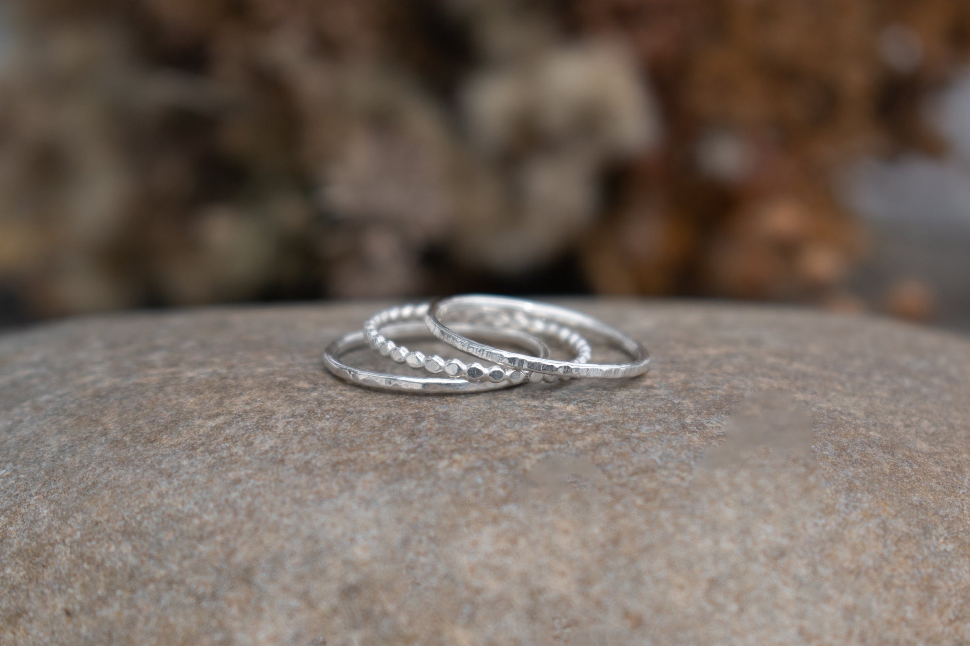 Hammered Stacking Rings (set of 3)