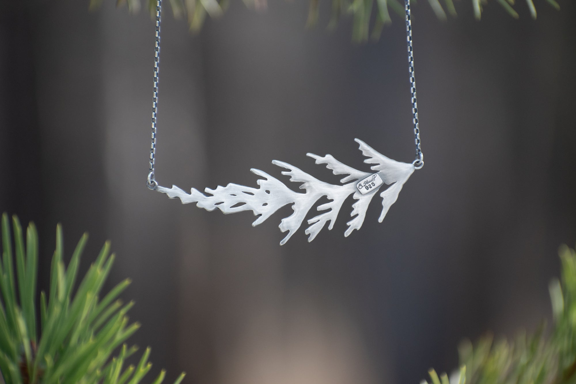 Horizontal Cedar Necklace - S. Howell Studios