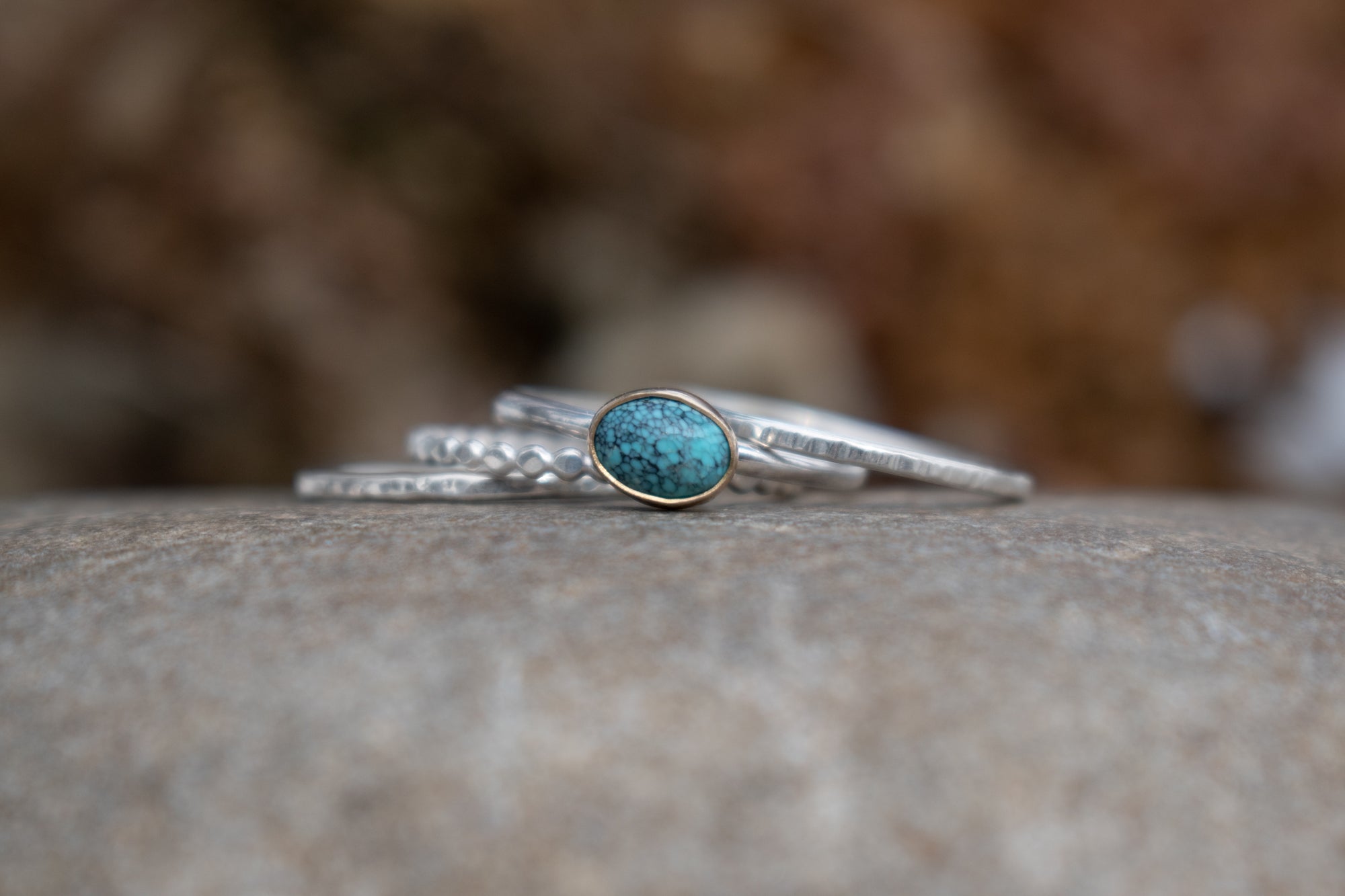 Hammered Stacking Ring (Single Ring)